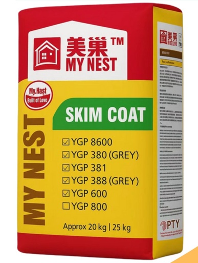 [002] MYNEST SKIM COAT YGP-388 (GREY) *25KG/BAG